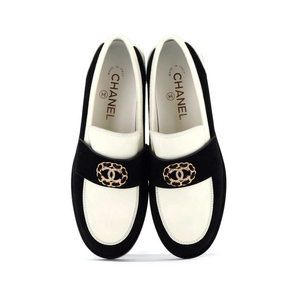 CHANEL Women's CC Chain Loafers Patent with Suede - image 2