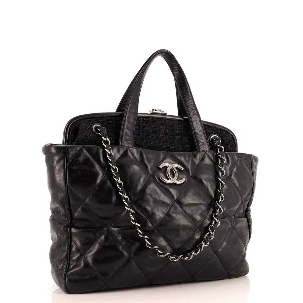 CHANEL Portobello Tote Quilted Glazed Calfskin an… - image 2