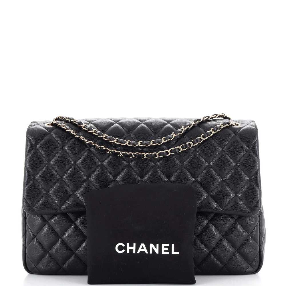 CHANEL XXL Travel Flap Bag Quilted Caviar Small - image 2