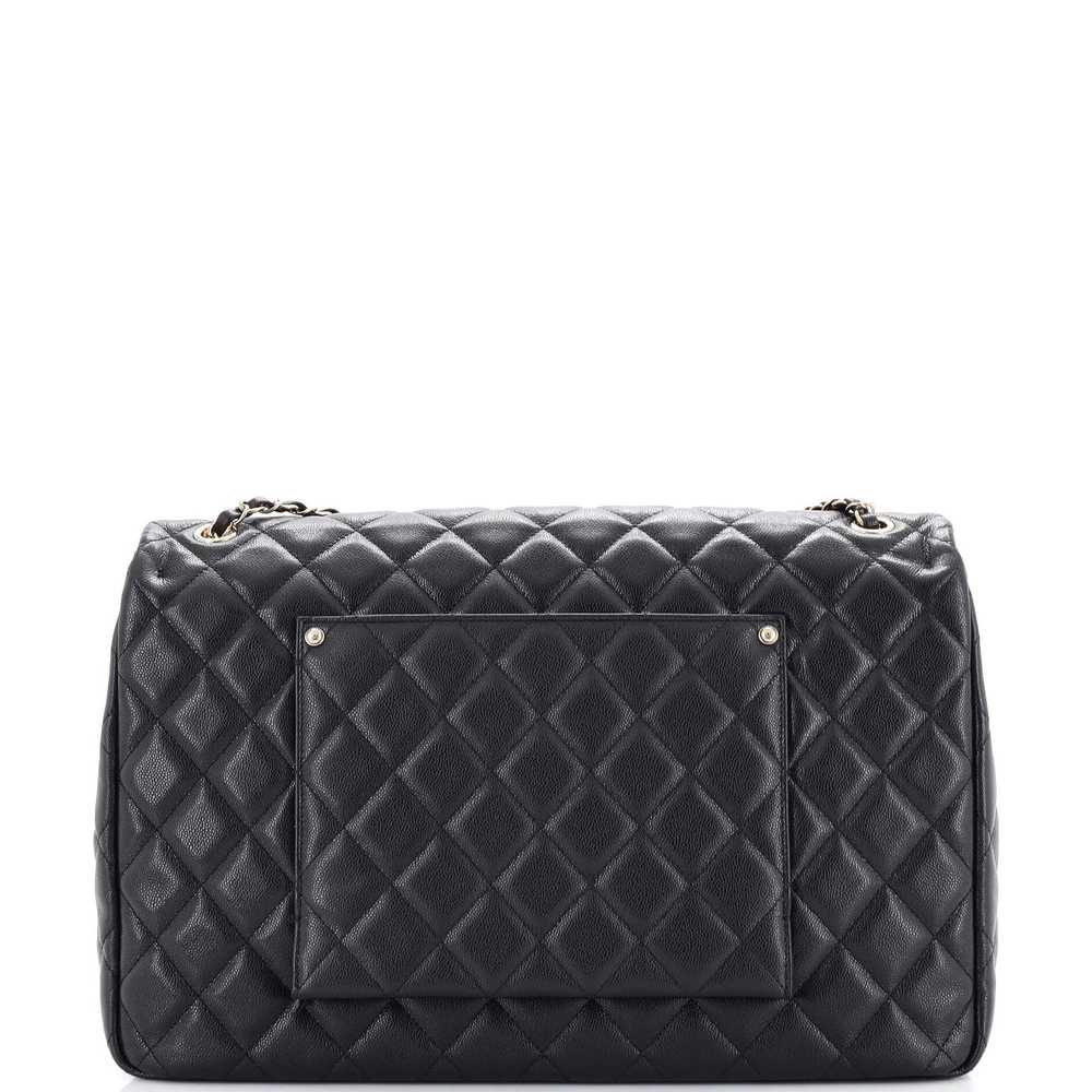 CHANEL XXL Travel Flap Bag Quilted Caviar Small - image 4