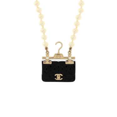 CHANEL Flap Bag Chain Pendant Necklace