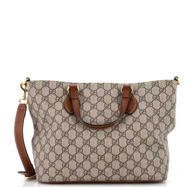 GUCCI Convertible Soft Tote GG Coated Canvas Small
