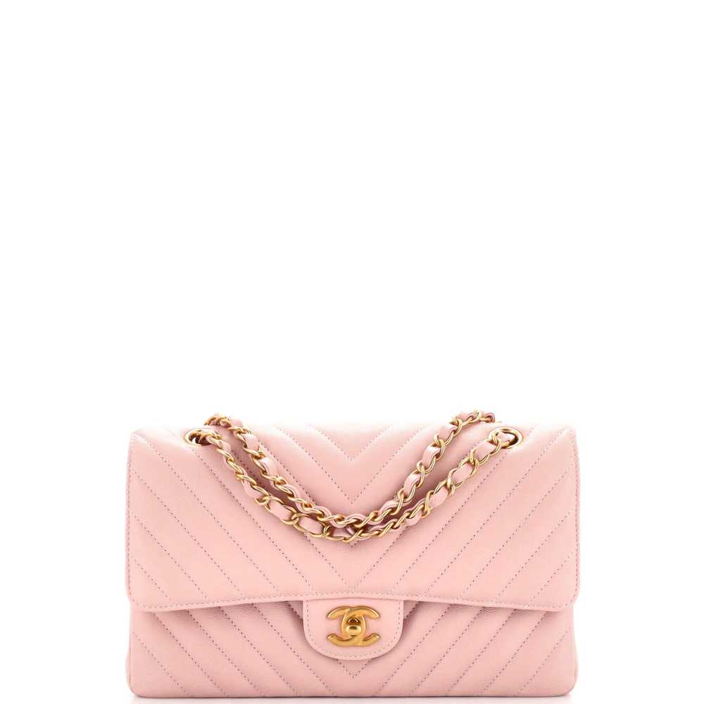 CHANEL Classic Double Flap Bag Chevron Calfskin M… - image 1