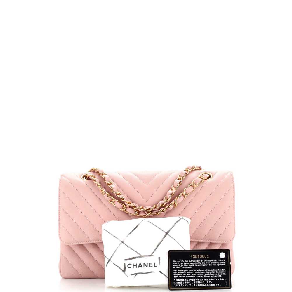 CHANEL Classic Double Flap Bag Chevron Calfskin M… - image 2