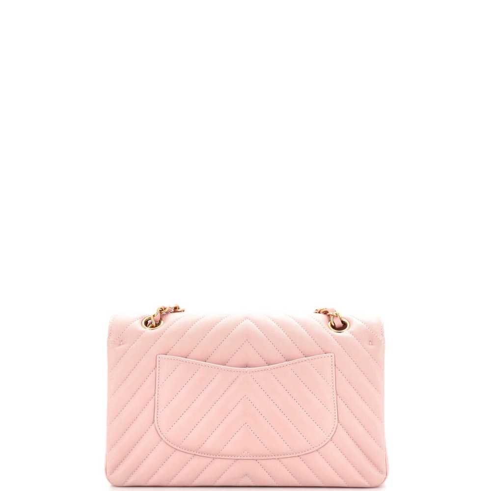 CHANEL Classic Double Flap Bag Chevron Calfskin M… - image 4