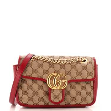 GUCCI GG Marmont Flap Bag Diagonal Quilted GG Can… - image 1