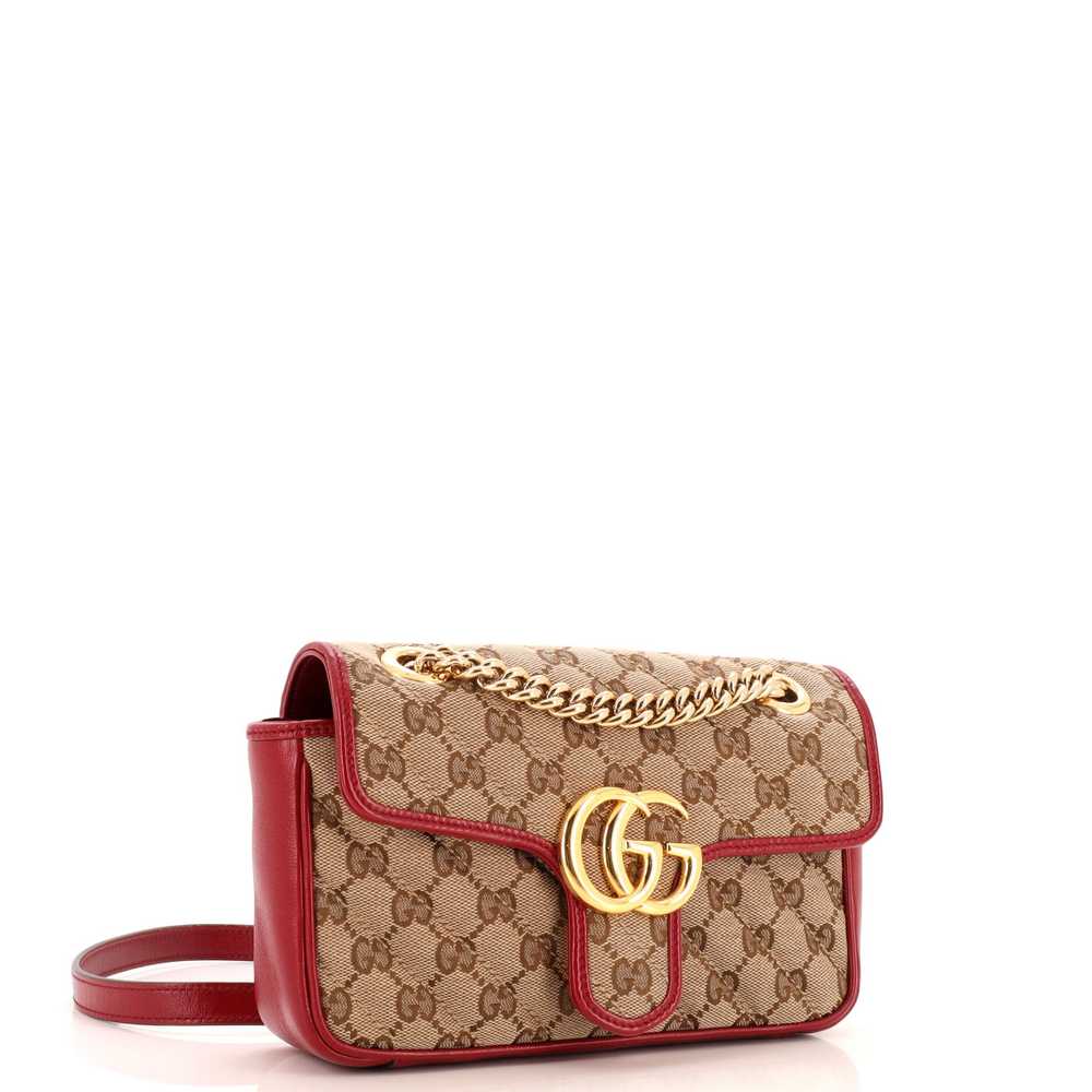 GUCCI GG Marmont Flap Bag Diagonal Quilted GG Can… - image 2