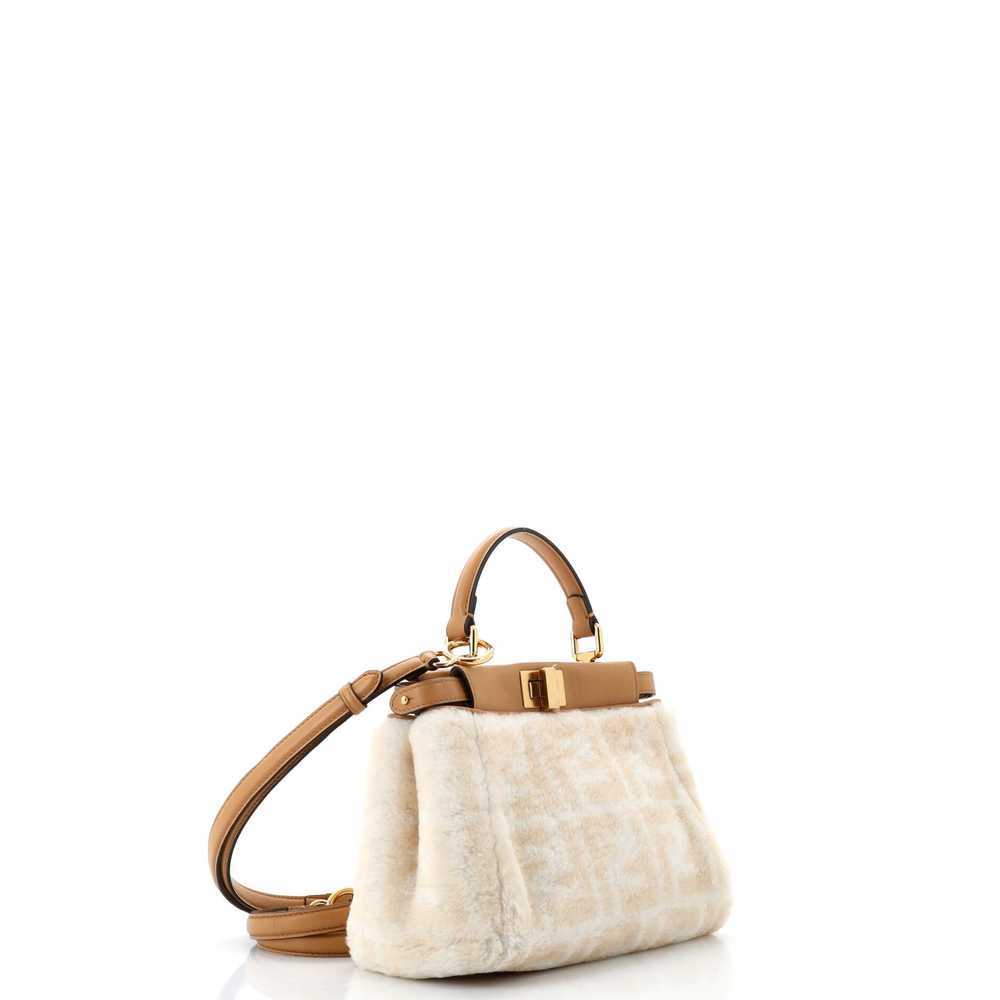 FENDI Peekaboo Bag Zucca Shearling Mini - image 2