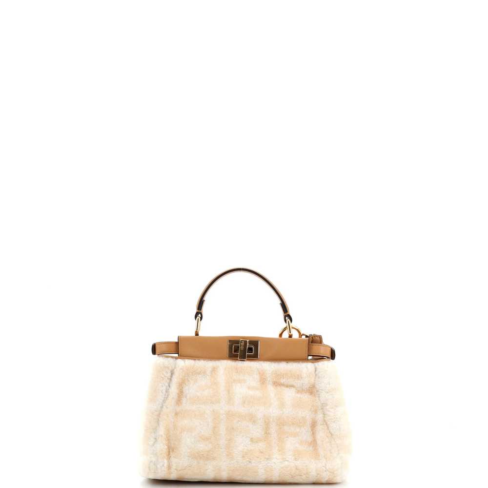 FENDI Peekaboo Bag Zucca Shearling Mini - image 3