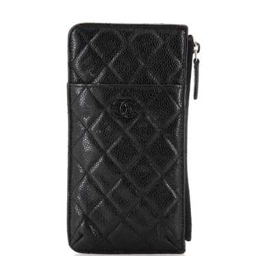 CHANEL Classic Phone Case Pouch Quilted Caviar - image 1