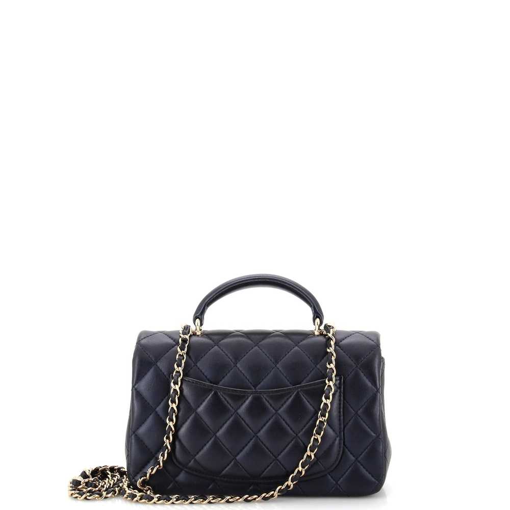 CHANEL Classic Single Flap Top Handle Bag Quilted… - image 4