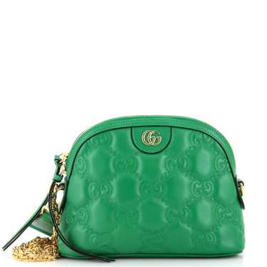 GUCCI Dome Chain Zip Shoulder Bag GG Matelasse Le… - image 1