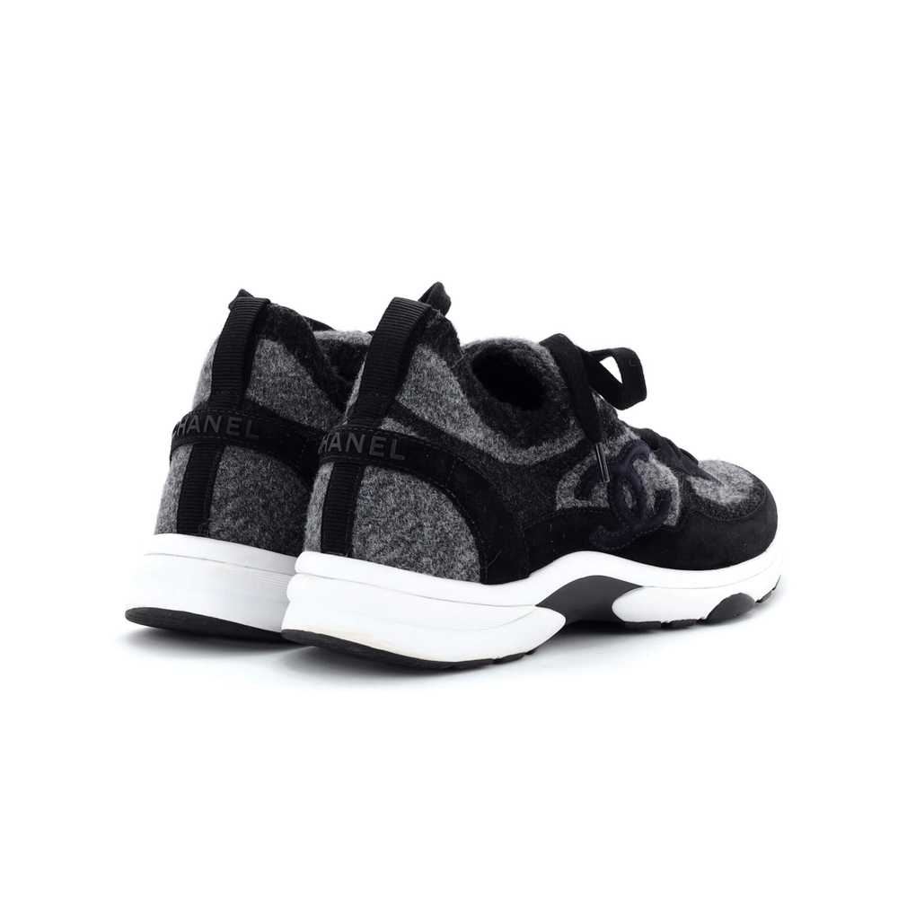 CHANEL Women's CC Low-Top Sneakers Suede and Knit… - image 3