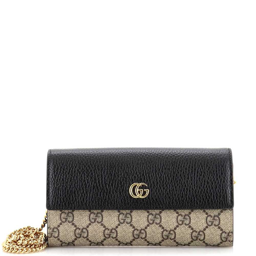 GUCCI GG Marmont Continental Chain Wallet GG Coat… - image 1
