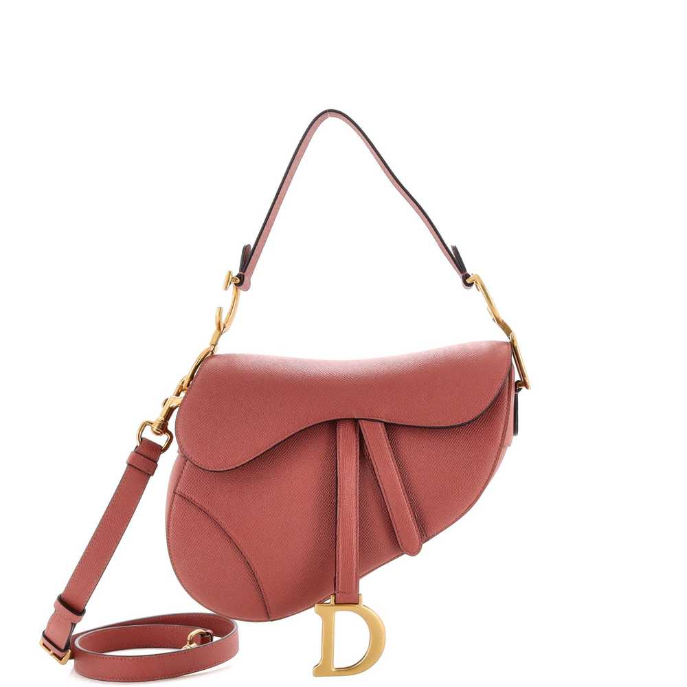 Christian Dior Saddle Handbag with Strap Leather … - image 1