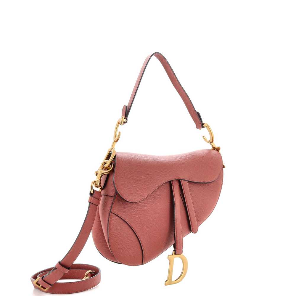 Christian Dior Saddle Handbag with Strap Leather … - image 2