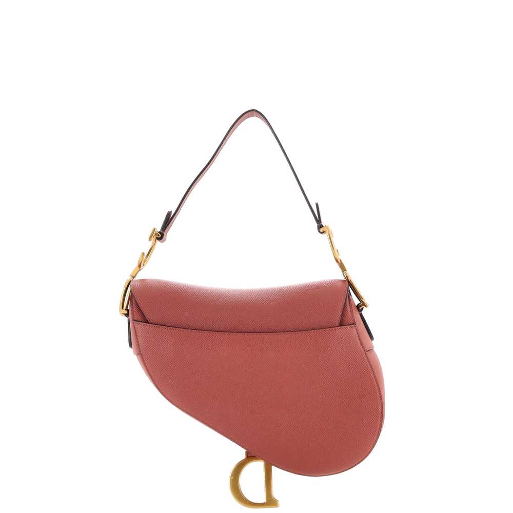 Christian Dior Saddle Handbag with Strap Leather … - image 3