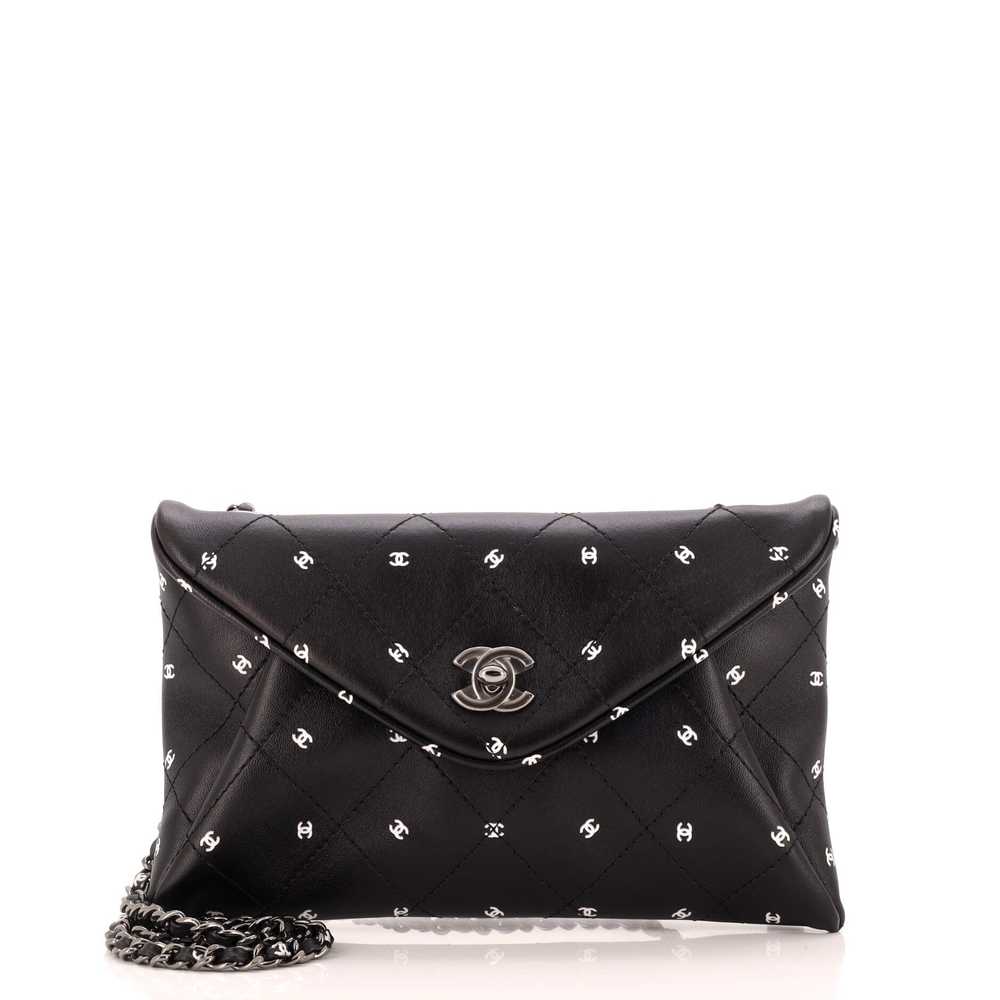 CHANEL CC Envelope Chain Clutch Printed Lambskin - image 1