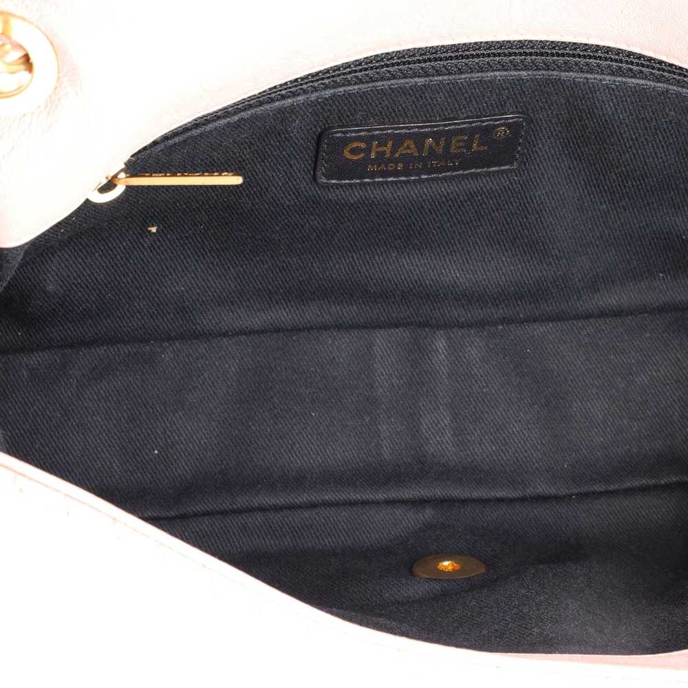 CHANEL Medallion Charm Flap Bag Chevron Wrinkled … - image 6