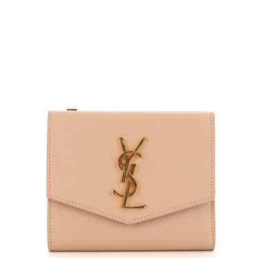 Saint Laurent Uptown Compact Flap Wallet Leather