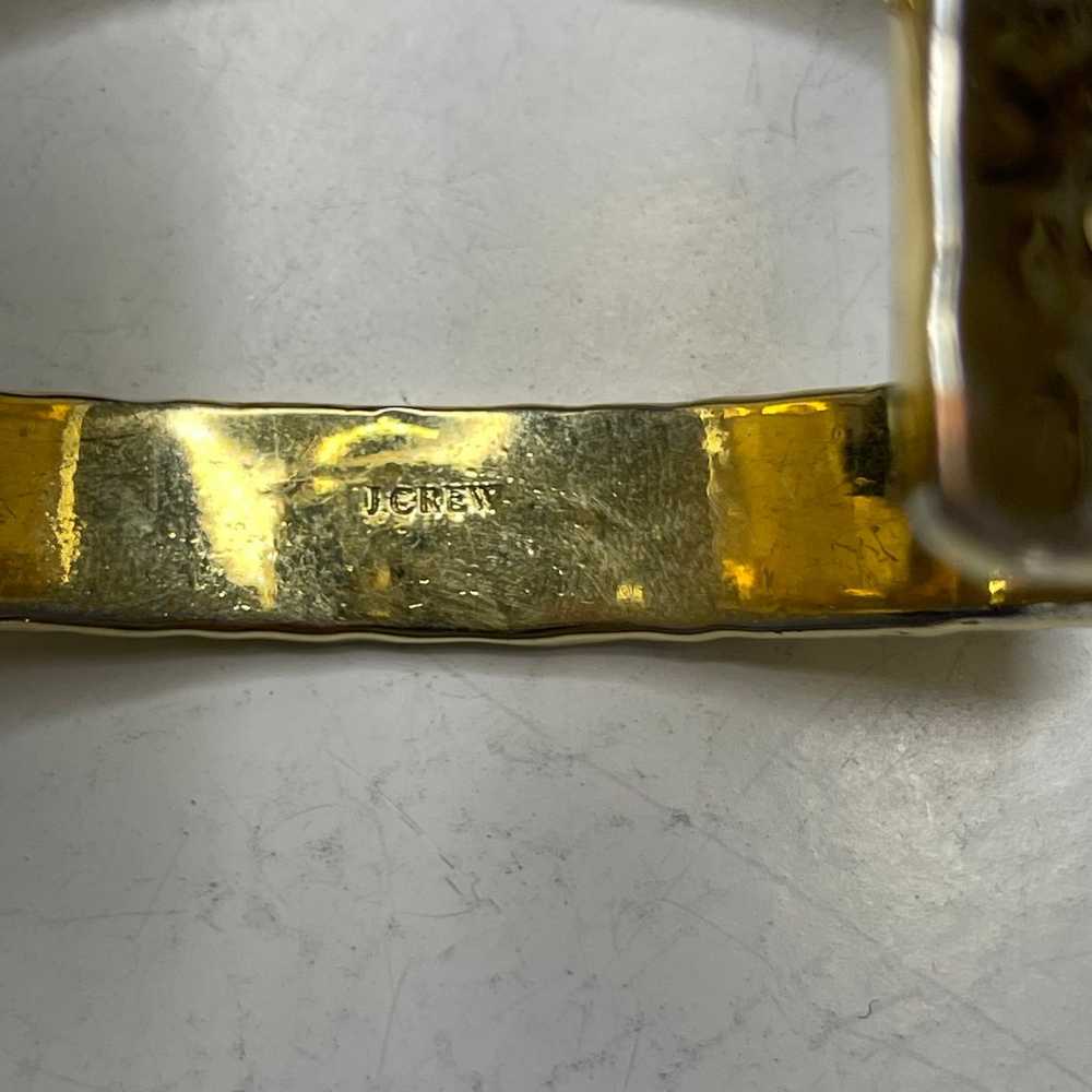 J.Crew J Crew hammered gold tone bracelet cuff si… - image 4