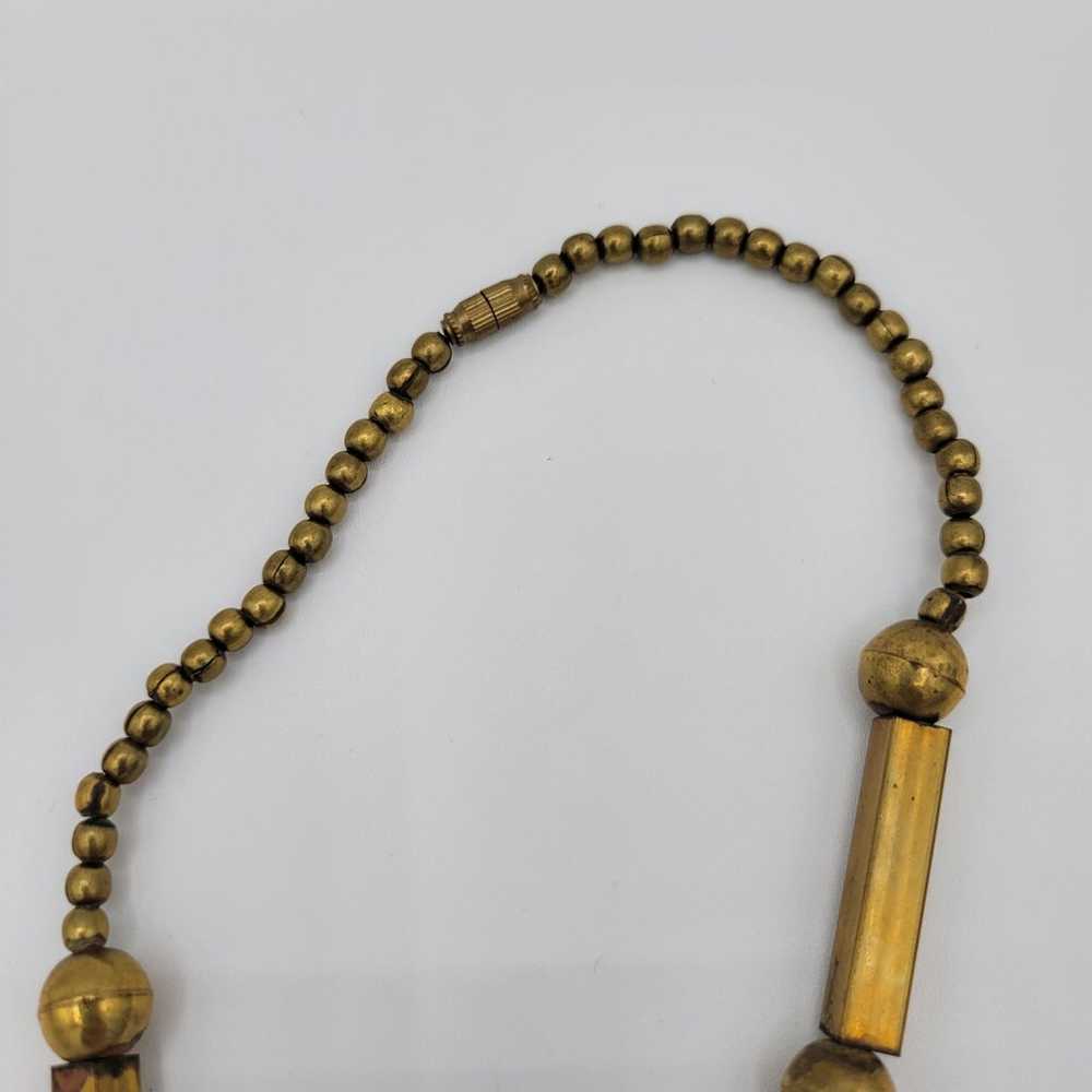 Brassy Boldness Vintage Statement Necklace - image 4