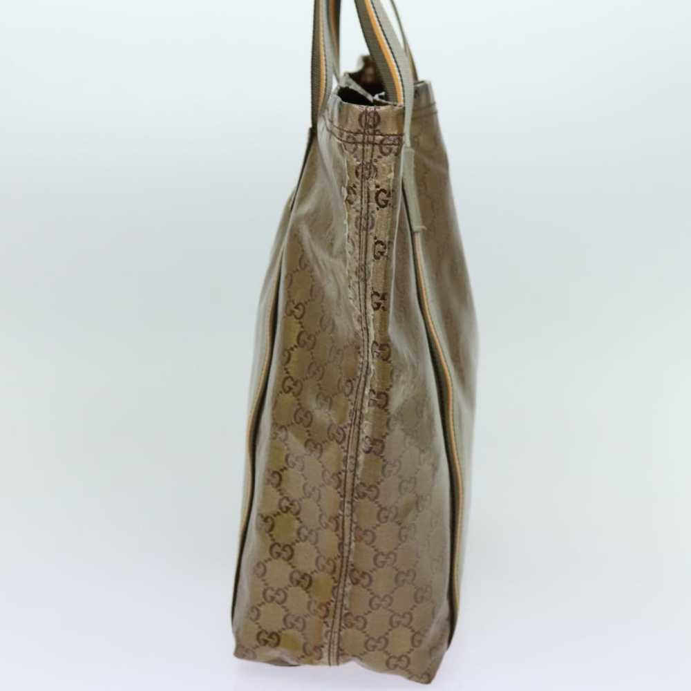 Gucci GUCCI GG Crystal Tote Bag Gray Gold Brown 1… - image 3