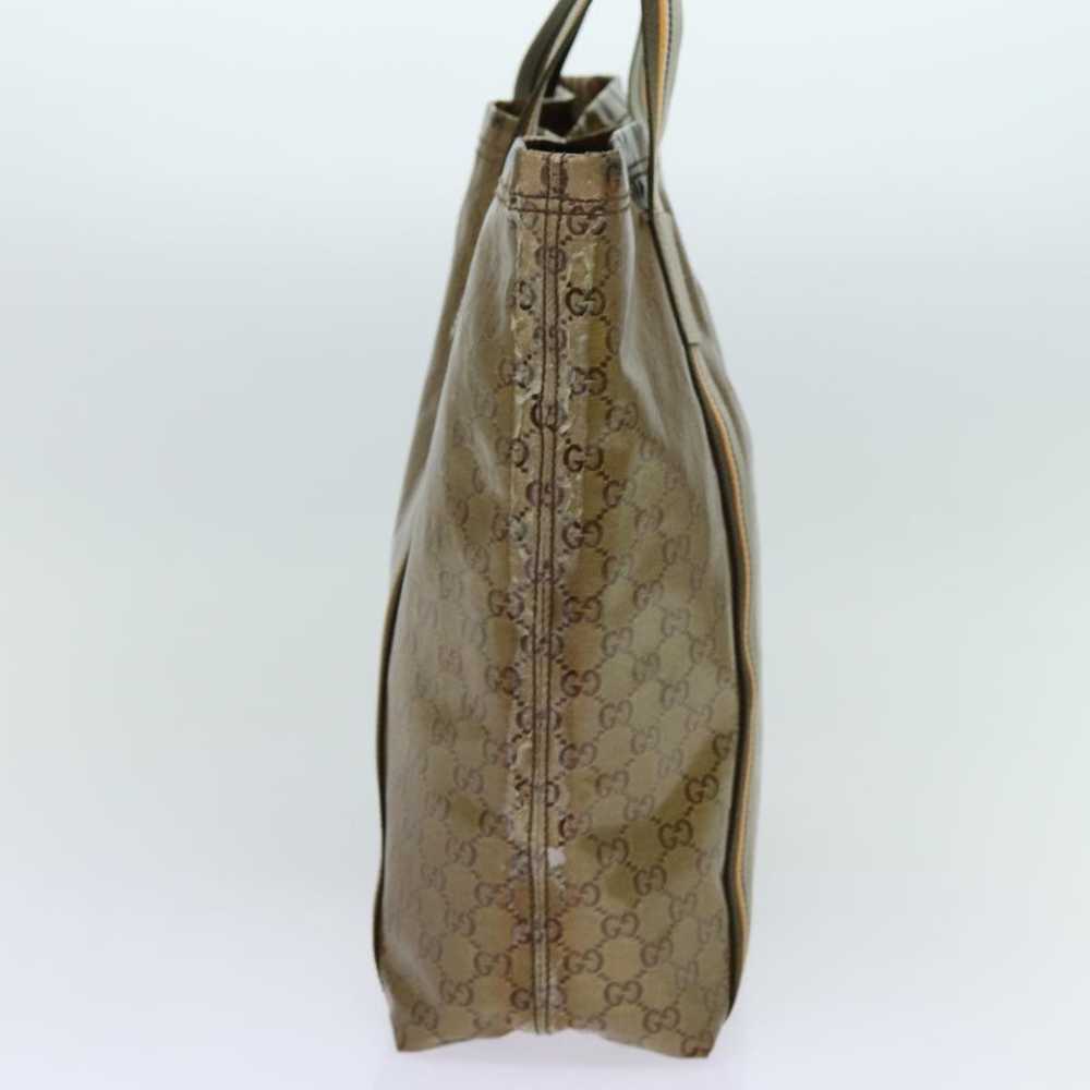 Gucci GUCCI GG Crystal Tote Bag Gray Gold Brown 1… - image 5