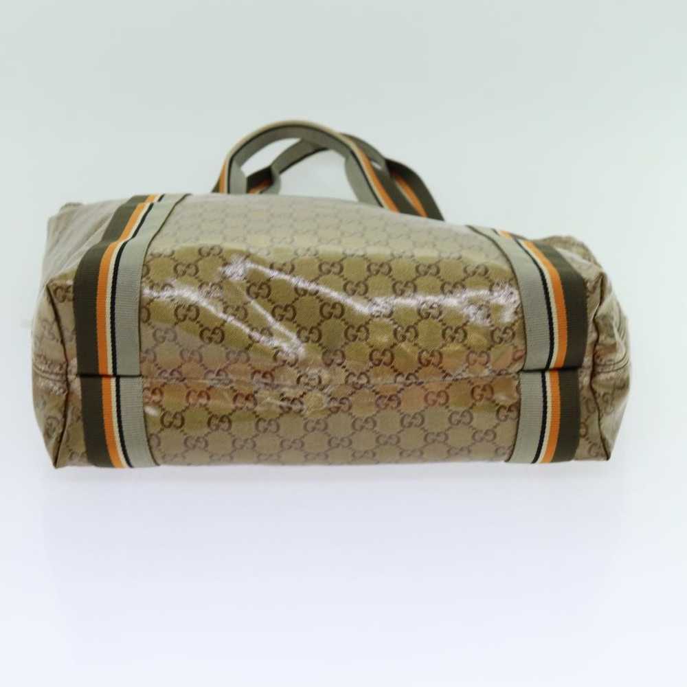 Gucci GUCCI GG Crystal Tote Bag Gray Gold Brown 1… - image 6