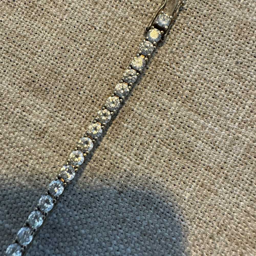 Vintage 925 Sterling silver tennis Bracelet - image 5