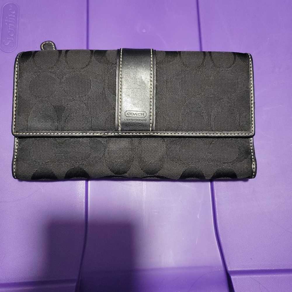 Vintage signature black Coach wallet - image 1