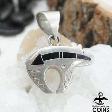 Best Ray Tracey Vintage Native American Navajo Charoite Sterling Silver Necklace Best Ray Tracey Vintage Native American Navajo Charoite Sterling Silver Necklace