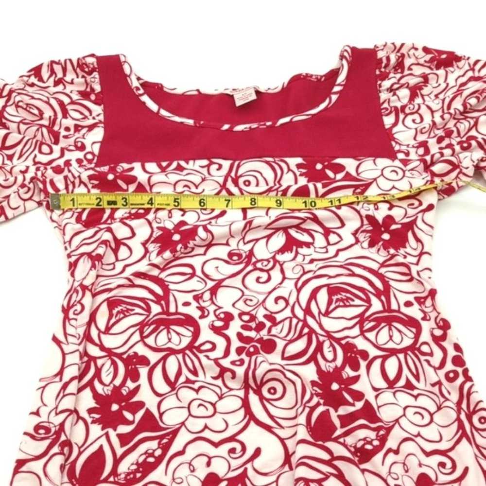 Guess Y2K Retro Red and White Floral Mini Dress S… - image 3