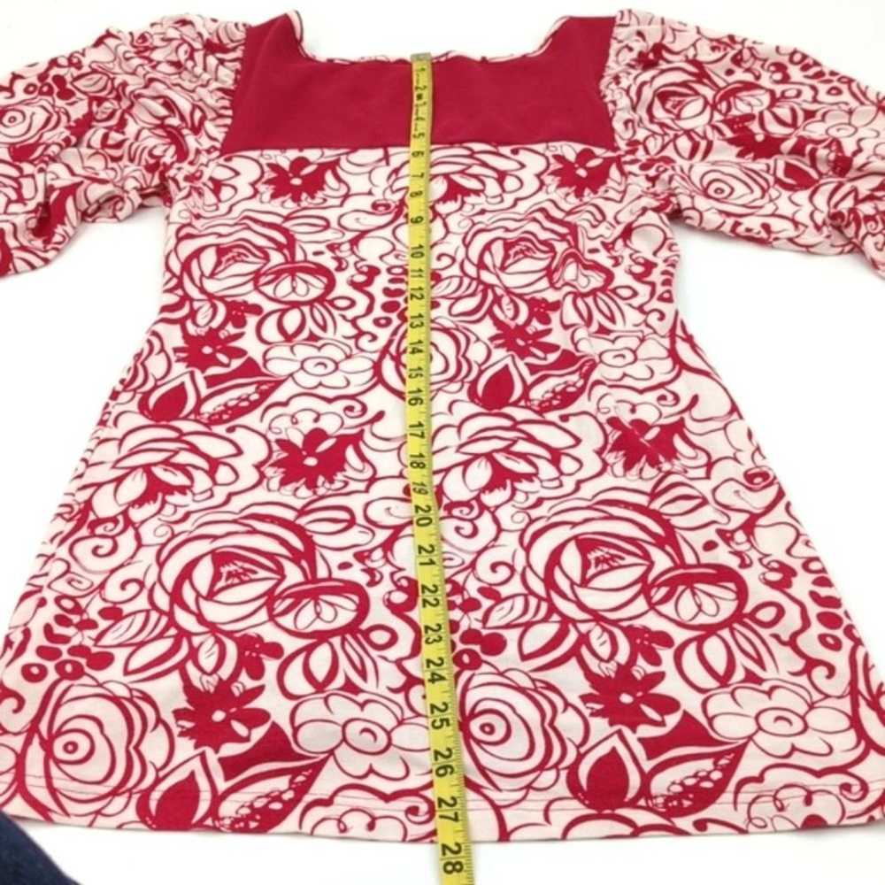 Guess Y2K Retro Red and White Floral Mini Dress S… - image 4