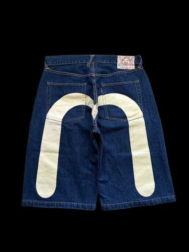 Evisu × Japanese Brand × Vintage Baggy Denim Shor… - image 1