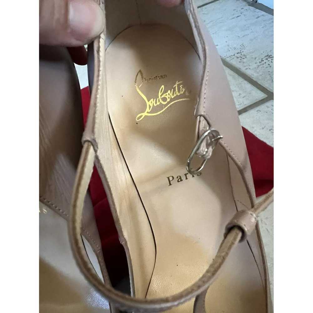 Christian Louboutin Lady Peep leather heels - image 4