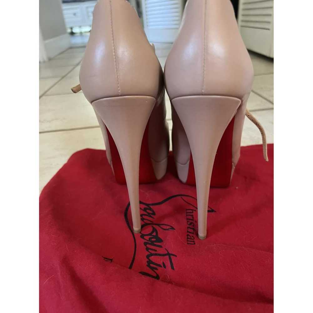Christian Louboutin Lady Peep leather heels - image 7