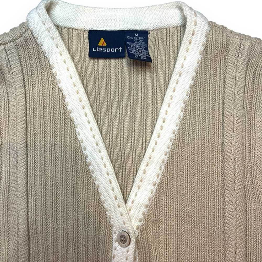 Vintage Liz Sport Cardigan Button Sweater Vest Si… - image 9