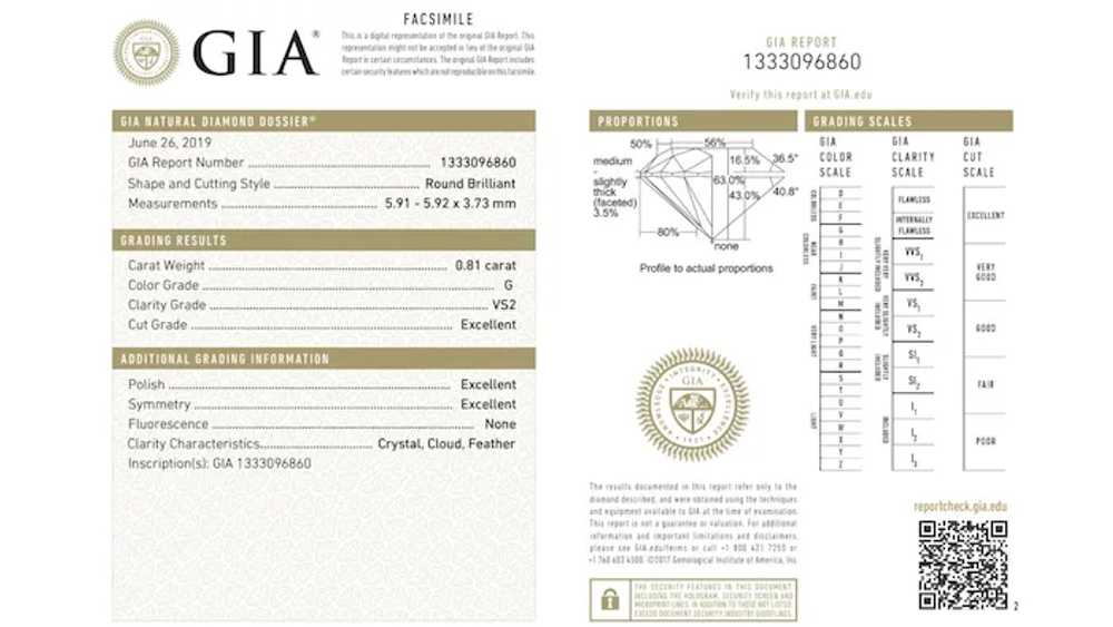 GIA Certified 0.81 Carat G/VS2 Round Cut Diamond … - image 7