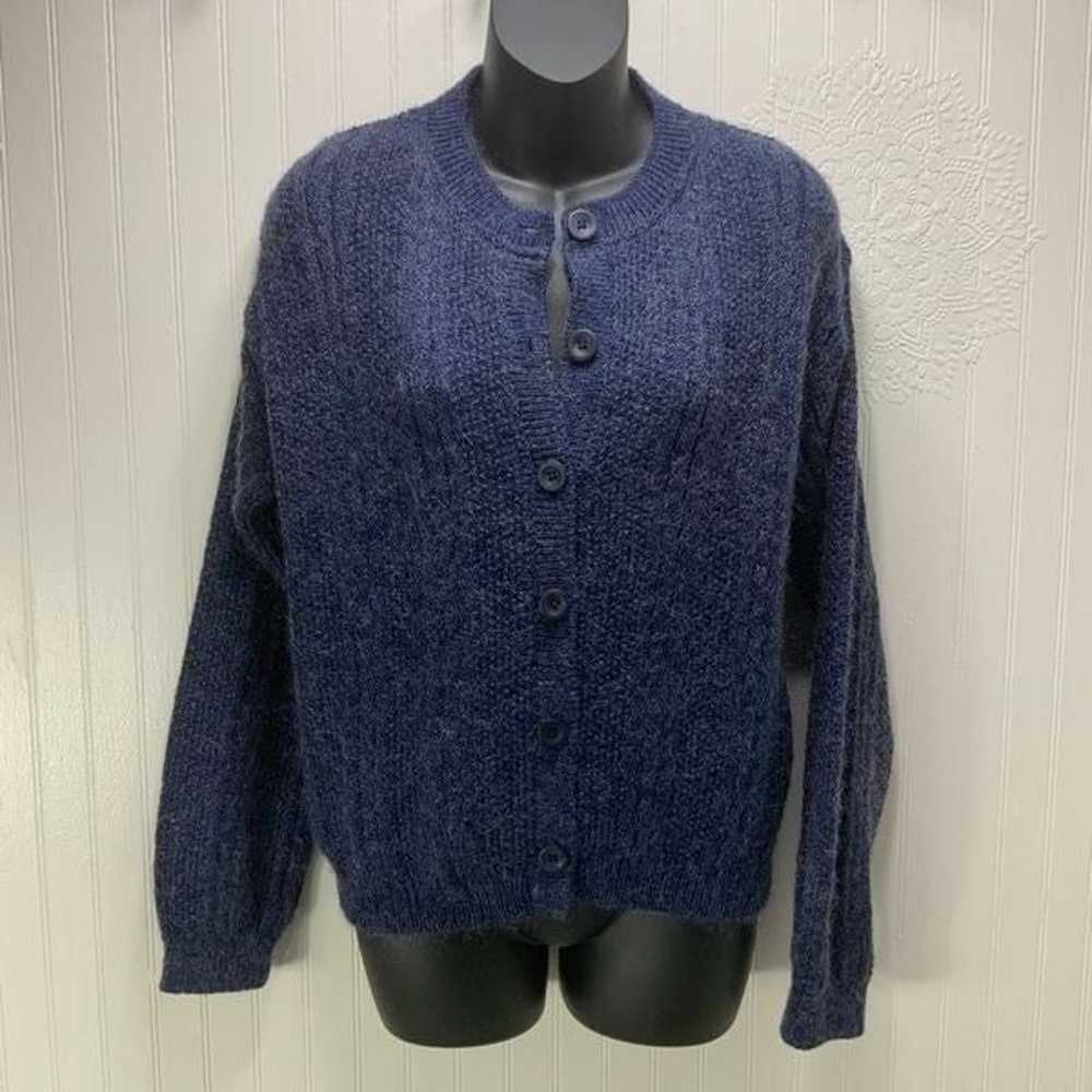 L. L. BEAN Vintage Navy Blue Cardigan - image 1