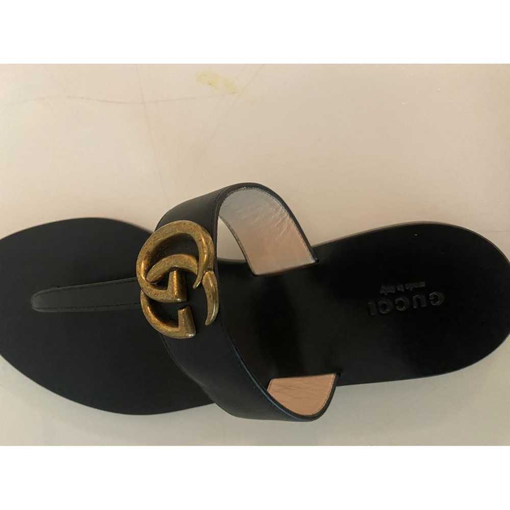 Gucci Marmont leather flats - image 4