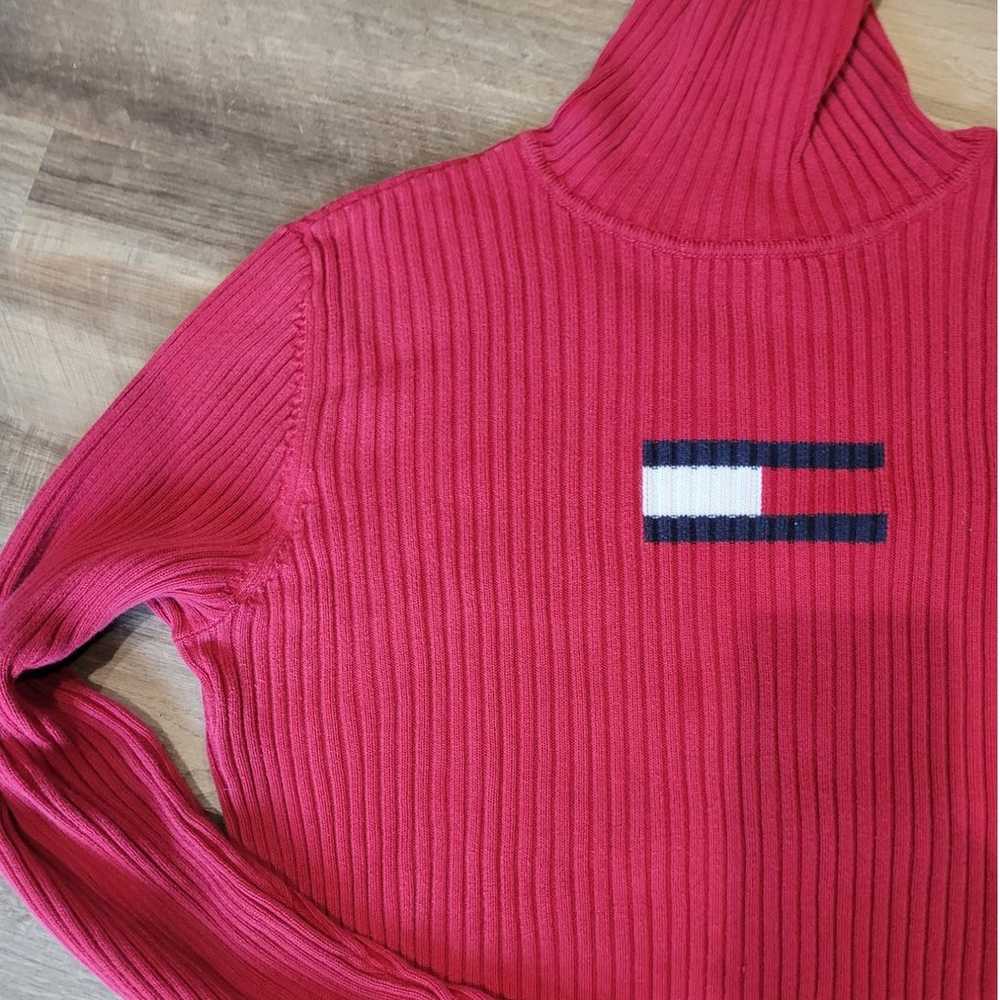 VINTAGE Y2K Tommy Hilfiger Women's Red Cotton Ret… - image 9