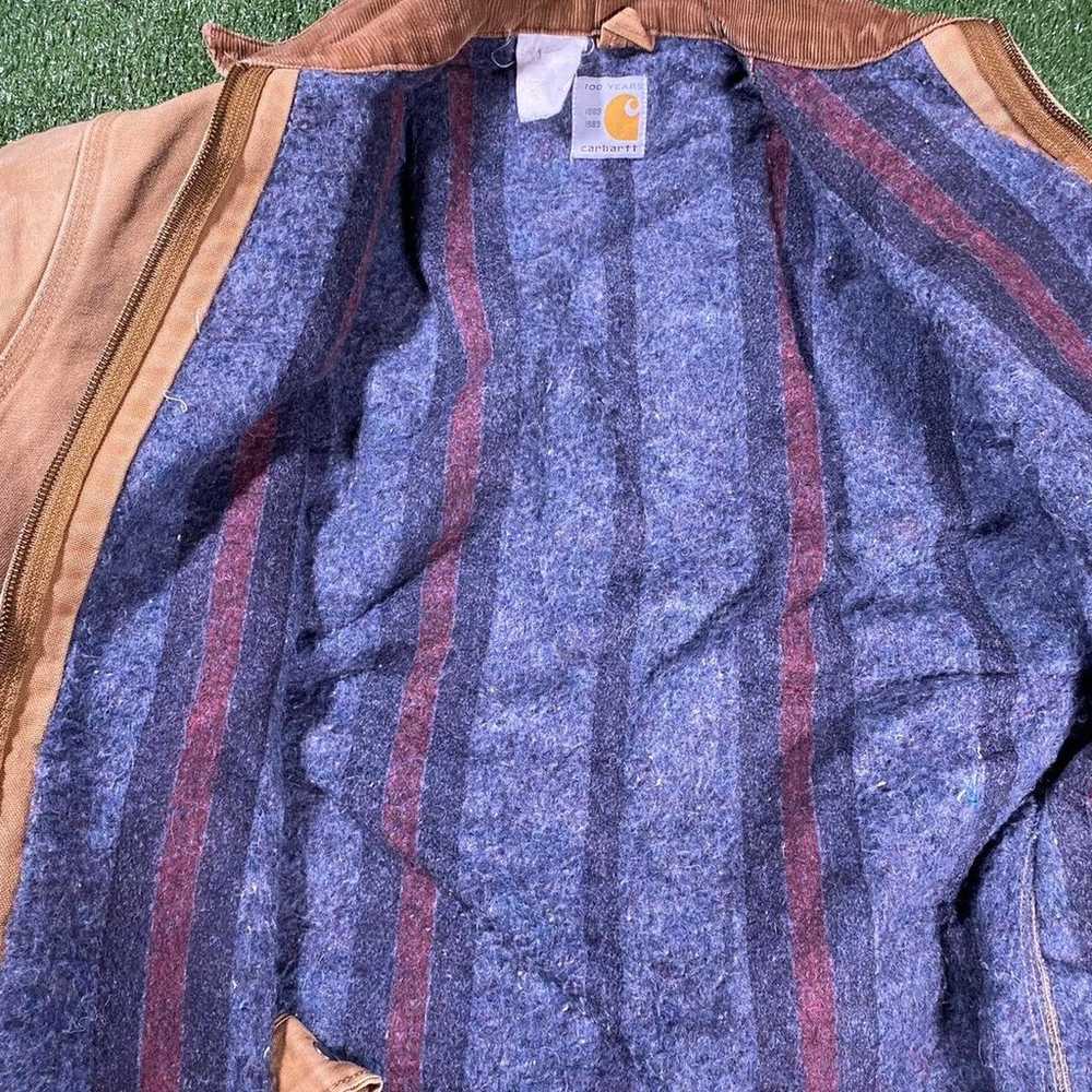 Vintage 1980s detroit blanket lined Carhartt Jack… - image 5