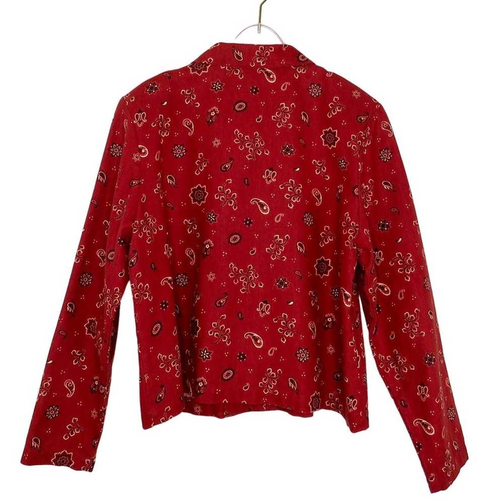 ORVIS Vintage Red Bandana Paisley Pattern Jacket … - image 4