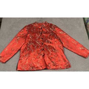 Vintage Dressbarn Red Paisley Kimono Like Jacket L