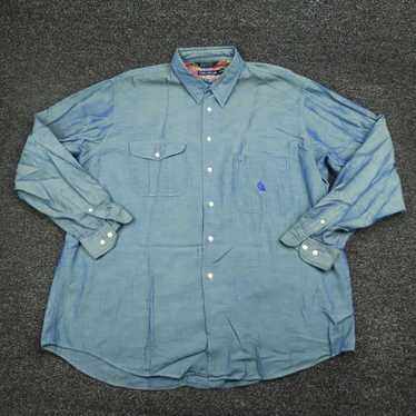Nautica Nautica Shirt Adult XL Blue Iridescent Bu… - image 1