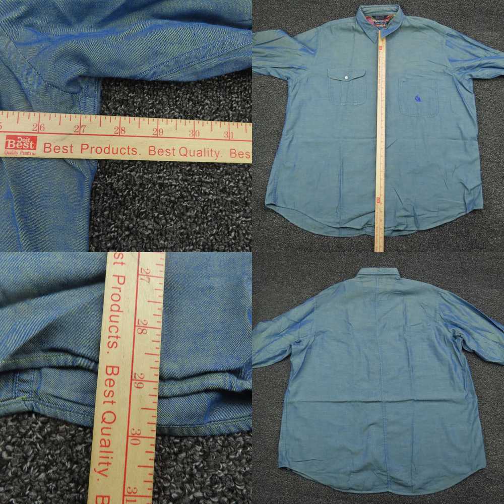 Nautica Nautica Shirt Adult XL Blue Iridescent Bu… - image 4