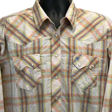 Wrangler Wrangler Plaid Vintage 90s Pearl Snap Sh… - image 1