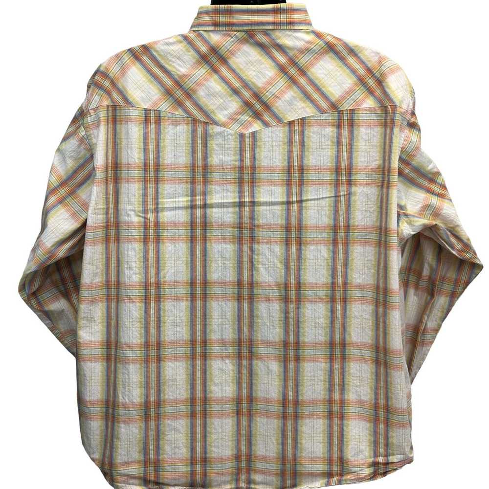 Wrangler Wrangler Plaid Vintage 90s Pearl Snap Sh… - image 3