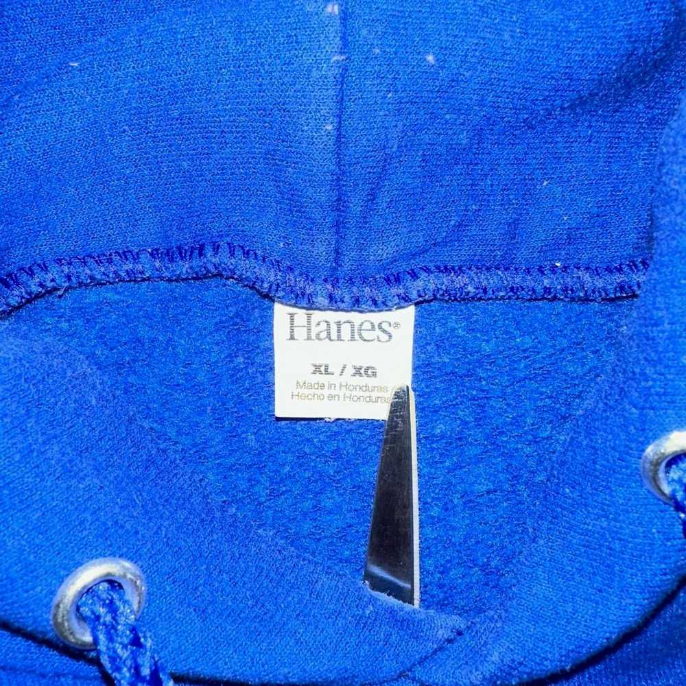 Hanes Kansas Pullover Hoodie Sweatshirt Blue Mens… - image 3